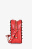 Valentino Red Leather Rockstud Camera Bag