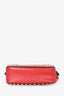 Valentino Red Leather Rockstud Camera Bag