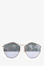 Christian Dior Gold Thin Metal 'Stellaire' Mirrored Sunglasses