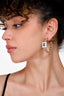 Pre-Loved Chanel™ 2022 Gold Toned White Enamel CC/Chain Hoop Earrings