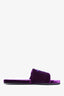 Tom Ford Purple Velvet "TF" Harrison Slippers Size 7 Mens