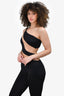 Norma Kamali Black/Nude Mesh Jumpsuit Size XS