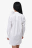 Comme Des Garcons White Button Down Ruffle Detail Top Size S