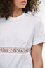 Givenchy White Cotton/Mesh Logo Crewneck T-Shirt Size XS