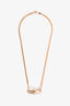 Tiffany & Co. 18K Rose Gold Large Double Link Pendant Necklace With Pavé Diamonds