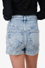 Isabel Marant Blue High Waisted Denim Shorts Size 34