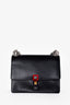 Fendi Black Leather Small 'Kan I' Crossbody Bag