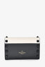 Valentino White/Black Rockstud Small Wallet