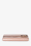 Gucci Pink Patent Leather Monogram Bow Detail Long Wallet