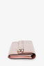 Gucci Pink Patent Leather Monogram Bow Detail Long Wallet