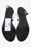 Rene Caovilla Black Faux Pearl T-Strap Sandals Size 37.5