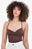 Chloe Brown Tank Bustier Bodysuit Size 42