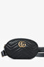 Gucci Black Chevron Leather Marmont Belt Bag