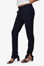 Celine Navy Blue High Waisted Trousers Size 38