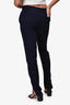 Celine Navy Blue High Waisted Trousers Size 38