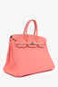 Hermès 2013 Peach Crevette Clemence Leather Birkin 35