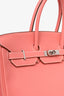 Hermès 2013 Peach Crevette Clemence Leather Birkin 35