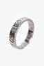 Gucci 18K White Gold Icon Ring Size 12