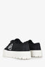 Prada Black Nylon 'Double Wheel' Platform Sneakers Size 38