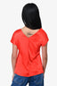 Helmut Lang Red Sleeveless V-Neck Top Size 4