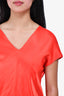 Helmut Lang Red Sleeveless V-Neck Top Size 4