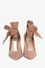 Gianvito Rossi Nude Suede Ankle Wrap Pointed Heels Size 36