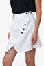 Sandro White Rouched Button Skirt Size 1