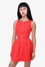 Alaia Red Zip Up A-Line Dress Size 36