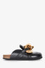 JW Anderson Black Leather Chain Mules Size 38