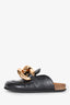 JW Anderson Black Leather Chain Mules Size 38