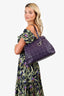 Christian Dior 2011 Purple Coated Canvas Medium Panarea Tote