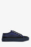 Pre-Loved Chanel™ Navy/Black Satin Low Top Sneakers Size 37.5