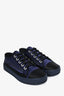 Pre-Loved Chanel™ Navy/Black Satin Low Top Sneakers Size 37.5