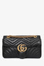 Gucci Black Leather 'Marmont' Small Shoulder Bag