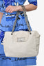 Pre-loved Chanel™ 2008-09 White Leather Reissue Lock Mademoiselle Tote