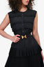 Hermès 2012 Black/Brown Leather Reversible 'H' Belt Size 90/32