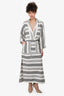 Mara Hoffman Swim Cream/Grey Striped Cover-Up Dress Size XS