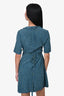 Diane von Furstenberg Blue/Green Silk Patterned Wrap Dress Size 6