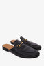 Gucci Black Leather Horsebit Slip-on Loafers Size 39.5