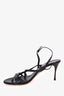 Sergio Rossi Black Strappy Sandals Size 38