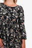 Ba&sh Black/Floral Quarter-Sleeve Mini Dress Size 3