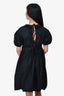 Cecilie Bahnsen Black Lace Trim Collar Puff Sleeve Dress Size 6