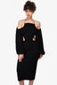 Dion Lee Black Ruched Cut-Out Maxi Dress Size 0 US