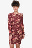 Zimmermann Brown Silk Floral Print Dress Size 1