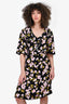 Marni Black & Pink Floral Ruffle Dress Size 40