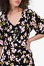 Marni Black & Pink Floral Ruffle Dress Size 40