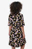 Marni Black & Pink Floral Ruffle Dress Size 40