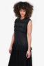 Alaia Black Pleated Sleeveless Maxi Dress est Size 38