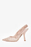 Christian Dior Nude Mesh/Suede Leather J'aDior Heels Size 35.5