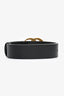 Gucci Black Leather GG Marmont Belt Size 80